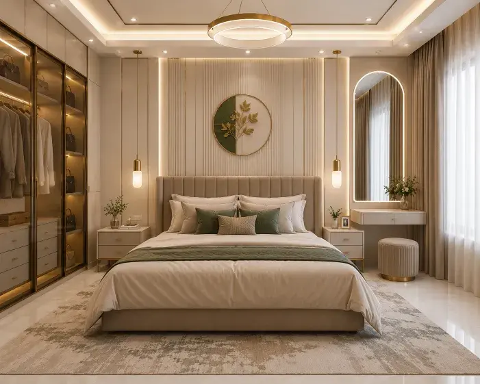 Bedroom space interior design Bangalore